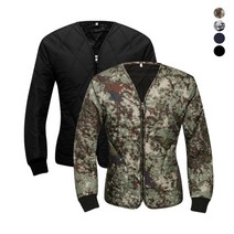 디코르스 L~2XL 브이넥 깔깔이 방한 점퍼