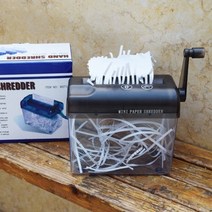 문서세단기 파쇄기 세절기 a6 paper shredder for bills 영수증 카드 편지 티켓 easy 스트립 커터 핸드 커팅 머신 조용한, 검은 색