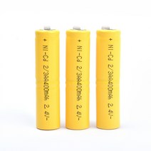 GTF Ni-CD 배터리 400mAh 팩 니켈 카드뮴 충전식 AA RC 장난감 면도기 LED 조명 2/3AA 2.4V, 01 1pc