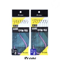자바낚시 KD조구 VALKL 구레 외본 묶음바늘 민물낚시채비 붕어바늘 / 모노라인 다이니마합사, 다이니마합사_6호바늘