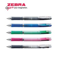 제브라 클립온 슬림 3색 볼펜 0.7mm/유성볼펜/459612/낱자루, 투명 B3A5-C
