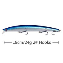 빅 베이트 루어 Alas icka-빅 미노우 탑워터 낚시 미끼 1 개 18cm 24g 하드 베이트 인공 3 후크 움직이, 04 NO.4