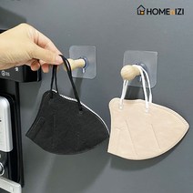 홈앤이지 망치금지 벽걸이 2+2+2개 원목 벽걸이 후크, 6개