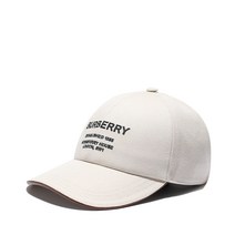 버버리 BURBERRY 23 Horseferry Motif Cotton Canvas Baseball Cap 8068037 호스페리 모티프 코튼 캔버스 베이스볼 모자 256830