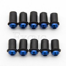 너트 볼트 야마하 YZF R1 R6 R3 R25 XJ6 FJR1300 XT600 TDM 850 900 Tmax 용 10PCS 5mm 앞 유리 나사 키트, 06 파란