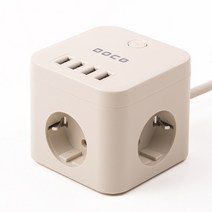 보코 USB 멀티탭 3구 2m 크림, 3구 4USB 포트 2m