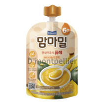 맘마밀 안심 이유식 퓨레 6개월부터, 6개월 바나나+단호박 혼합맛, 100g, 40개