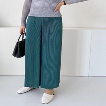 Pleats B One Wide Pants - 9부 청록/FREE
