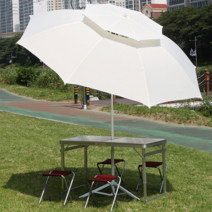 특 대형 각도조절 꺾임 꺽이는 2층 이중 튼튼한 야외 캠핑 낚시 해수욕장 루프탑 파라솔 그늘막, 블루