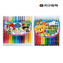 지구화학 투명이 색연필 16색 + 노마르지 사인펜 12색, 1세트, 혼합색상