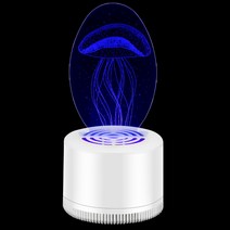 3D 모기퇴치등 usb광촉매 모기퇴치기 무음자조명 가정용 모기잡기 회사 경품, 해파리 (모기 킬러)