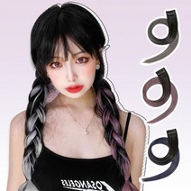 투톤 헤어피스 포인트 브릿지 붙임머리 컬러 부분가발 헤어피스 붙임머리 부분가발 컬러피스 브릿지헤어피스 옴브레브릿지 헤어미용재료 부분염색 옴브레피스 헤어피스핀, 3헤어피스-애쉬블루