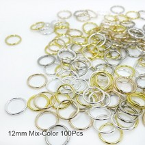 100Pcs 어린이 Dreadlocks 스타일링 도구 금속 아프리카 헤어 링 비즈 커프스 튜브 매력 Dread 쥬얼리 DIY Braider 액세서리, [10] 12mm Mix