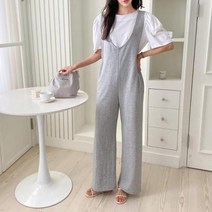 바보사랑 여자 뷔스티에 U넥 일자 점프수트.옷자락(무료배송)