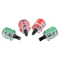 구즈매니아37mm 플랫 헤드 크로스 스크루 드라이버 짧은 핸들 너트 재봉틀 수리용 손 도구 4 개, 한개옵션0