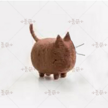 고양이 양모펠트 니들 퀼트 키링 목덜미잡힌 동물 초보 도안 만들기 바느질, 커피 캣