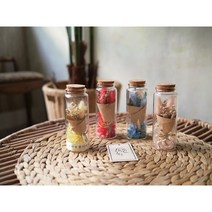 드라이플라워 프리저브드 안개꽃 수국 시들지 않는 꽃 납골당 추모 근조 유리병 미니꽃다발, 2.레드