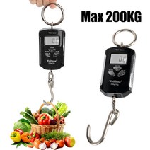 크레인 매달림 저울전자 미니 휴대용 무게 200kg 100g 벽걸이 저울 규모 헤비 듀티 낚시 여행 전자 백라이트, 한개옵션0