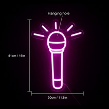 LED 네온사인 마이크 네온무드등 네온조명 감성캠핑 파티조명 조카선물 나혼자산다 나래바 USB 전원, 마이크로폰, 협력사