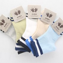 오너클랜 아동용 발목라인 중목양말 5-6세용 랜덤 5켤레[WC60A66]