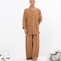 면마 소재 얇 남녀 짧 저고리 세트 하와 생활법복 수련복 스님장삼 절옷 장삼 불교의상 스님가사 스님법복 승려장삼
