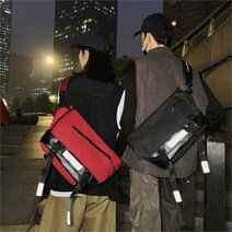 [] 남자 여자 공용 캔버스룩 스트릿 학생가방 메신저 크로스백