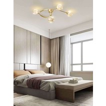 LED샹들리에 현대 유럽식 조명 카페 침실 주방 램프, 골드 5 1 85x25CM 삼색 조명