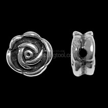 은 앤틱 장미 비즈 장식 A 6.9 x 3.7 mm 1개입, 단품