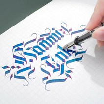 영어캘리그라피 캘리그라피 독학세트 영어 필기체 병렬 서예 만년필 투명 아트 잉크 펜 고딕 아랍어 기울임꼴 0.71.11.51.92.52.9mm 펜촉 사무 용품, 2.9mm