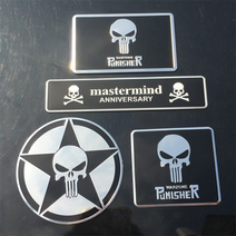 3D 알루미늄 크롬 장식 해골 PUNISHER SKULL