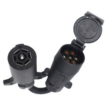 차 캠핑카 부품견인 플러그 어댑터 7 블레이드 RV 핀 트레일러 커넥터 내구성 방수 소켓 보호 액세서리, 한개옵션0