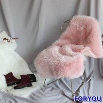 ForU665 북유럽 인테리어 극세사 쇼파 감성 러그 정사각 촬영소품 양털러그 미니, 인조 양모 러그 정사각 핑크