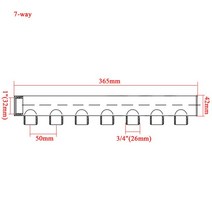 보일러분배기 밸브 난방 교체 온수 (2-10 포트) 하나의 오픈 한쪽 끝 1*3/4 스테인레스 스틸 물 분배 매니, 05 7-way