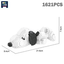 레고 피규어 조립 장난감UKBOO 마이크로 만화 애완 동물 강아지 모델 빌딩 블록 만들기 도시 미니 다이아몬, 01 no box