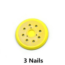 inch 125mm 8 Holes 5 3/4 Nails Backing Hook amp Loop Sanding Pads for fits Air Sander Power Polisher, [01] 3 Nails