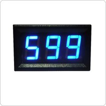 측정공구 DC 0-600V 전압 표시기 LED 디지털 패널 미터 Voltmetro 검정색 흰색 커버 테스터, 02 Black cover-Blue