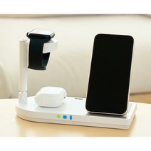 프리미엄 디큐브 멀티 고속 무선 충전기 4in1, 갤럭시블랙
