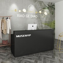 미용실 데스크 인포 식당 병원 네일샵 매장 접수대 프론트 계산대 포스대, 130x60x100cm, 블랙 티타늄 스테인리스 무공