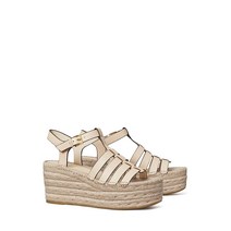 Tory Burch 토리버치 구두 여성 샌들 Fisherman Espadrille Wedge 75 mm