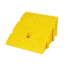 휠체어 휴대용 경량 연석 경사로 중장비 플라스틱 임계 값 경사로 매트 패드 자동차 트럭, 25x27x13cm 노란색