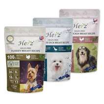 허즈 미국산 닭가슴살 레시피 알러지 기능성 강아지 사료, 닭, 100g, 5개