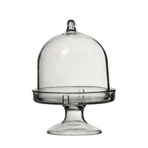 미니 케이크 스탠드 플라스틱 미니 컵 케이크 디스플레이 플레이트 w/돔 커버 받침대 디저트 홀더 웨딩 생일 P, W, 1개