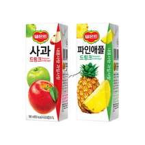 델몬트 드링크팩 2종 190ml 사과 10팩+파인애플 10팩 총20팩
