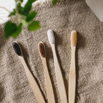 생 분해 대나무 밤부 칫솔 어금니 치과 교정 엔 미세모 부드러운 잇몸 치석 제거 미백 칫솔 집들이 설날 생일 선물, 블랙, 본상품선택