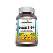놀라운 오메가 3.6.9 1200mg 소프트젤 * 아마씨 오일 400mg 생선 오일 400mg 보라지 오일 400mg을 결합한 독특한 공식 * 오메가 3 6 9 지방산이, Unflavored