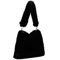 스퀘어 지퍼 털 미니 토트백 숄더백