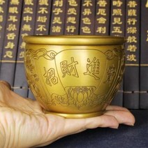 골동품 컬렉션 오래된 불상 모형 장식 중국 도자기 구리항아리 순구리 모집 보금통, 01 작은 동항아리