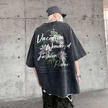 Z3JC 230g워싱 구제 반팔티셔츠남빈티지7부반팔여름