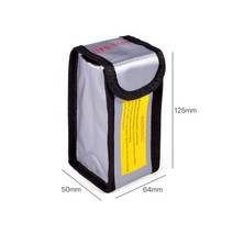 RC 자동차 드론 배터리용 Lipo 내화 가방 충전, 06 125 64 50mm