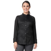 Chef Works 여성용 툴럼 셰프 코트 화이트., XX-Large, Black, Black
